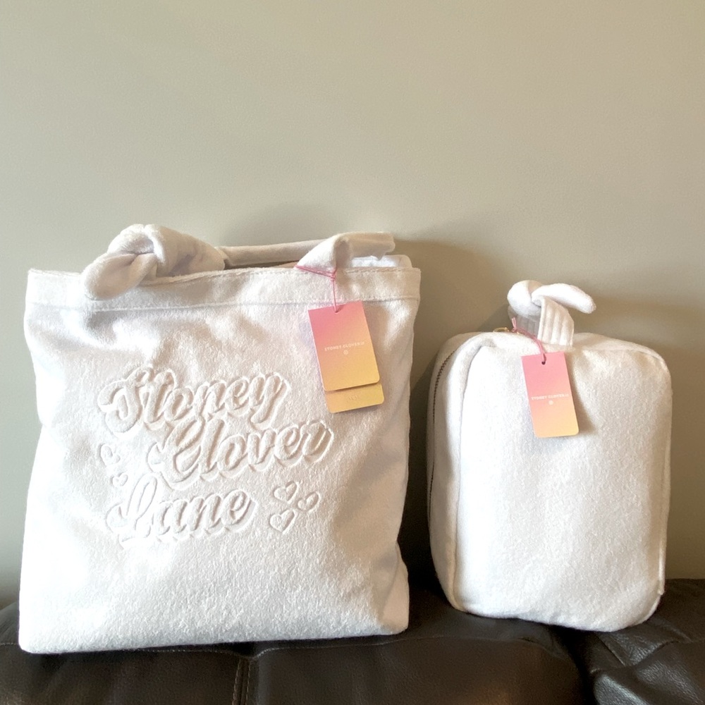 NWT Stoney Clover Lane Set in White French terry